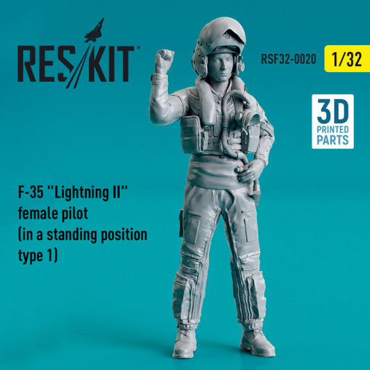 ResKit 1:32 F-35 "Lightning II" female pilot (in a standing position- type 1) (3D Printed) Reskit