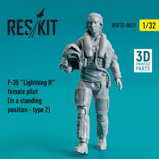 ResKit 1:32 F-35 "Lightning II" female pilot (in a standing position- type 2) (3D Printed) Reskit
