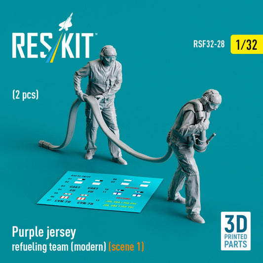 ResKit 1:32 Purple jersey refueling team (modern) (scene 1) (2 pcs) (3D Printed) Reskit