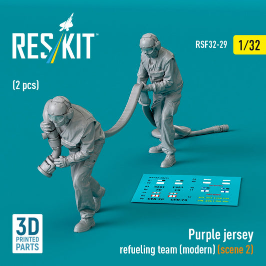 ResKit 1:32 Purple jersey refueling team (modern) (scene 2) (2 pcs) (3D Printed) Reskit