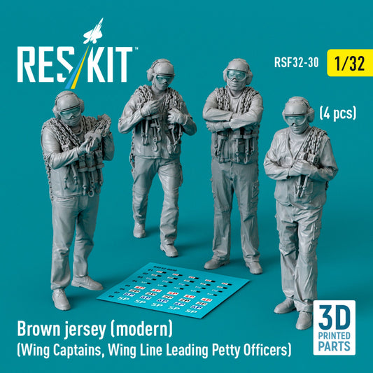 ResKit 1:32 Brown jersey (modern) (Wing Captains, Wing Line Leading Petty Officers) (4 pcs) (3D Printed) Reskit