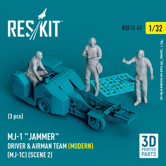 ResKit 1:32 MJ-1 "Jammer" Driver & airman team (Modern) (MJ-1C) (scene 2) (3 pcs) (3D Printed) Reskit