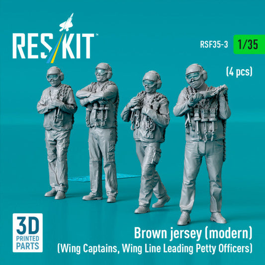 ResKit 1:35 Brown jersey (modern) (Wing Captains, Wing Line Leading Petty Officers) (4 pcs) (3D Printed) Reskit