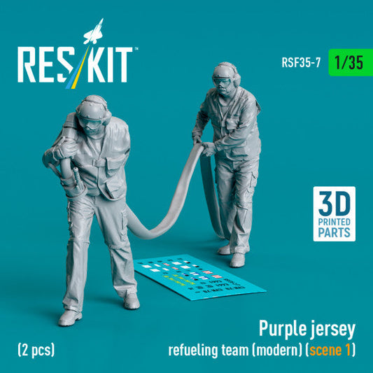 ResKit 1:35 Purple jersey refueling team (modern) (scene 1) (2 pcs) (3D Printed) Reskit