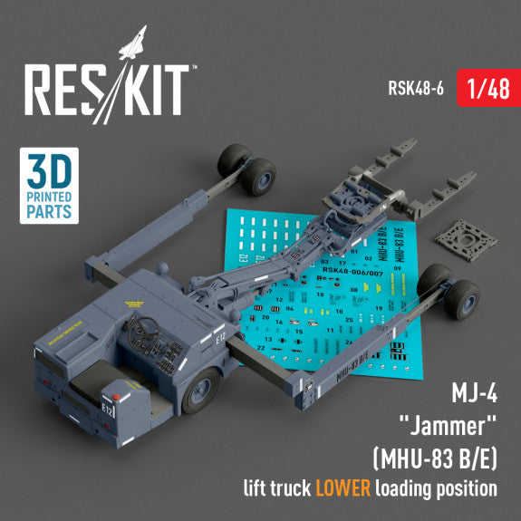 ResKit 1:48 MJ-4 "Jammer" (MHU-83 B/E) Early lift truck LOWER loading position (3D Printed model kit) Reskit