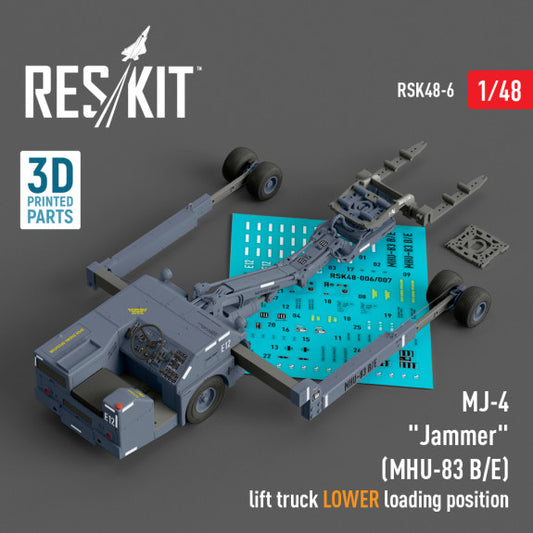 Res/Kit 1:48 MJ-4 "Jammer" (MHU-83 B/E) Early lift truck LOWER loading position (3D Printed model kit)