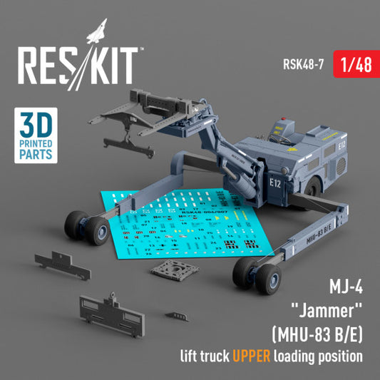 Res/Kit 1:48 MJ-4 "Jammer" (MHU-83 B/E) Early lift truck UPPER loading position (3D Printed model kit)