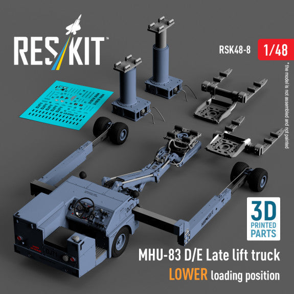 ResKit 1:48 MHU-83 D/E Late lift truck LOWER loading position (3D Printed model kit) Reskit