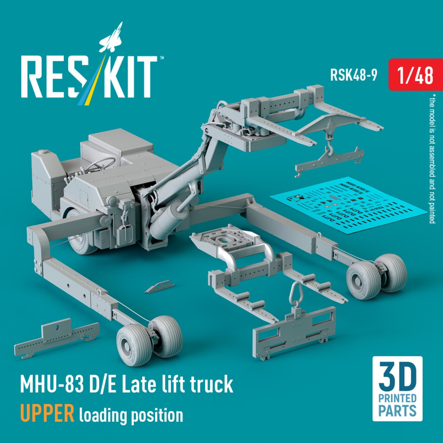 ResKit 1:48 MHU-83 D/E Late lift truck UPPER loading position (3D Printed model kit) Reskit