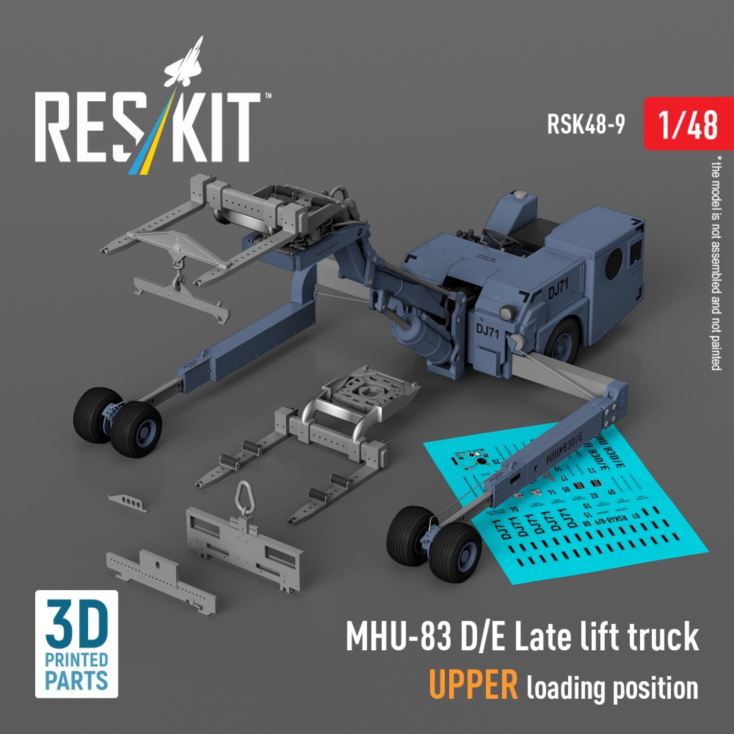 ResKit 1:48 MHU-83 D/E Late lift truck UPPER loading position (3D Printed model kit) Reskit
