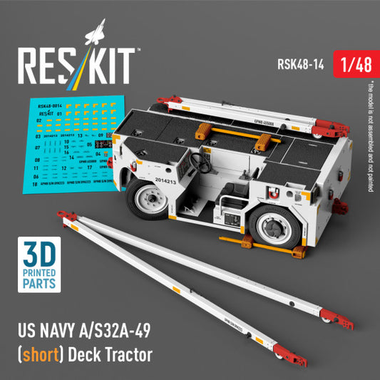 Res/Kit 1:48 US NAVY A/S32A-49 (short) Deck Tractor (3D Printed model kit)