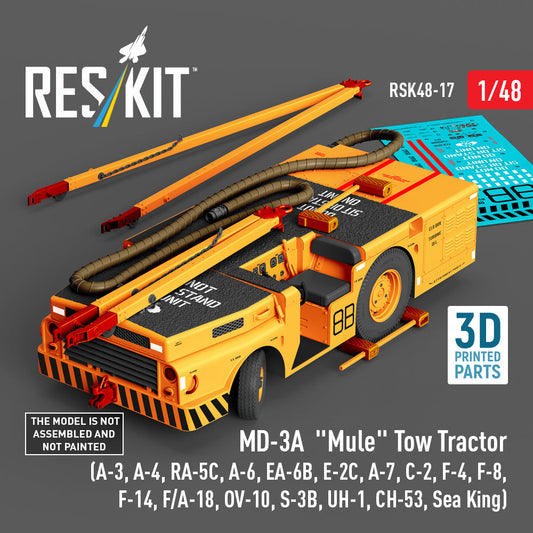 ResKit 1:48 US Navy MD-3A "Mule" Tow Tractor (3D Printed model kit) Reskit