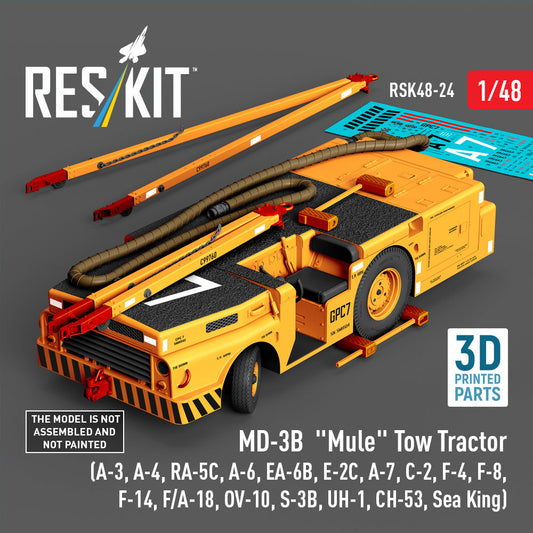 ResKit 1:48 US Navy MD-3B "Mule" Tow Tractor (3D Printed model kit) Reskit