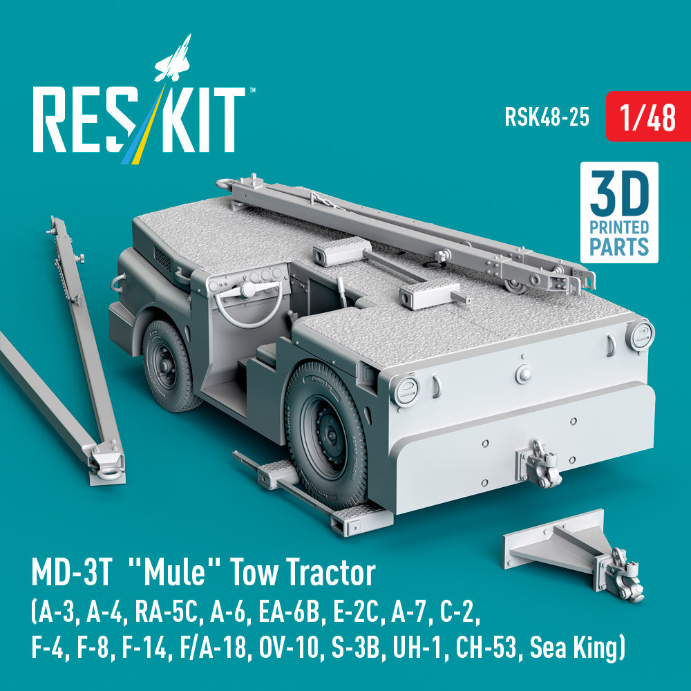 ResKit 1:48 US Navy MD-3T "Mule" Tow Tractor (3D Printed model kit) Reskit