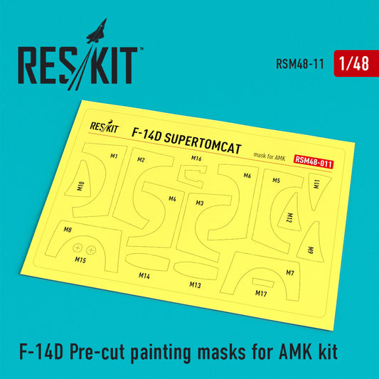 Res/Kit 1:48 F-14D "Tomcat" Pre-cut painting masks for AMK kit
