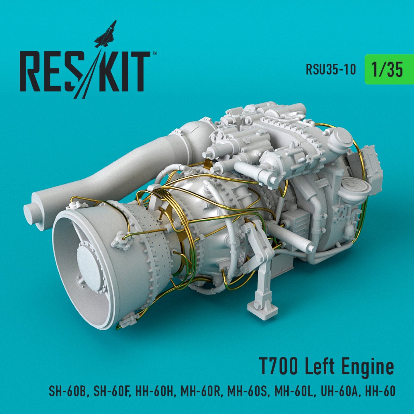 Res/Kit 1:35 T700 Left Engine (SH-60B, SH-60F, HH-60H, MH-60R, MH-60S, MH-60L, UH-60A, HH-60)