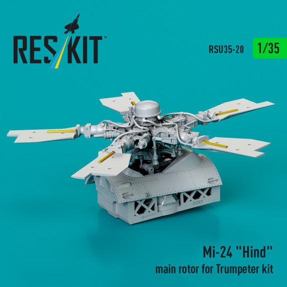 ResKit 1:35 Mi-24 "Hind" main rotor for Trumpeter kit (3D Printed) Reskit