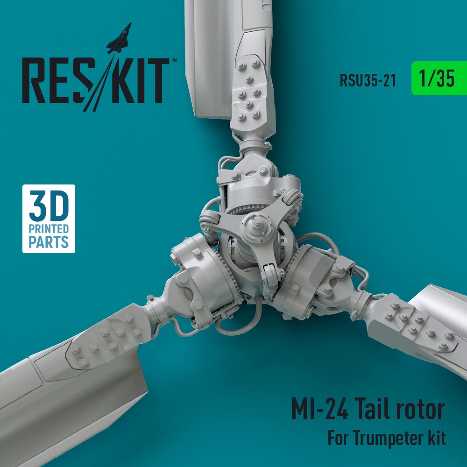 ResKit 1:35 Mi-24 tail rotor for Trumpeter kit (3D printed) Reskit