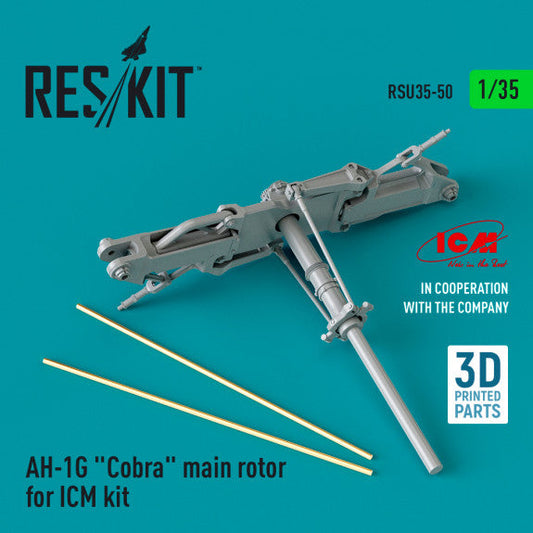 ResKit 1:35 AH-1G "Cobra" main rotor for ICM kit (3D Printed) Reskit