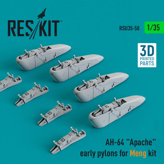 ResKit 1:35 AH-64 "Apache" early pylons for Meng kit (3D Printed) Reskit
