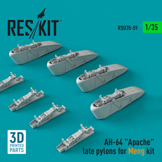 ResKit 1:35 AH-64 "Apache" late pylons for Meng kit (3D Printed) Reskit