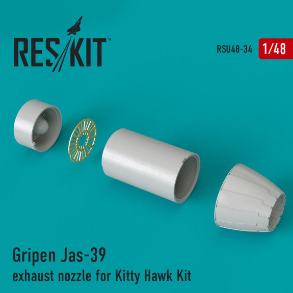 ResKit 1:48 Jas-39 "Gripen" exhaust nozzle for Kitty Hawk / Zimimodel Reskit