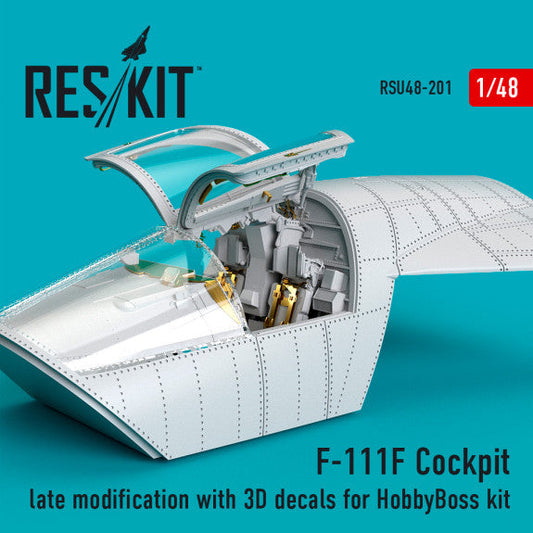 ResKit 1:48 F-111F Cockpit late modification with 3D decals for HobbyBoss kit Reskit