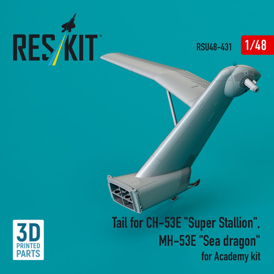 ResKit 1:48 Tail for CH-53E "Super Stallion", MH-53E "Sea dragon" for Academy kit (3D printed) Reskit