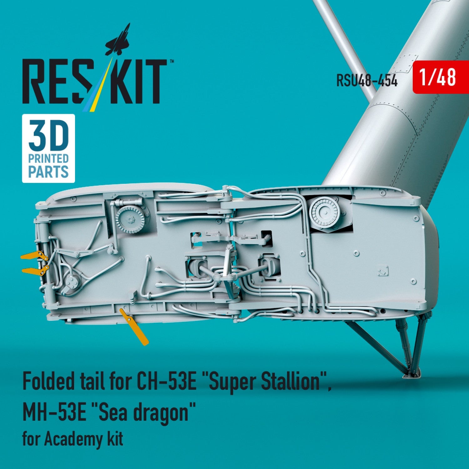 ResKit 1:48 Folded tail for CH-53E "Super Stallion", MH-53E "Sea dragon" for Academy kit Reskit