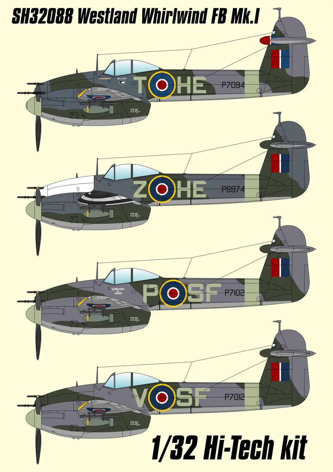 Special Hobby 1/32 Westland Whirlwind FB MK.I ‘Fighter-Bomber’ Hi-tech kit Plastic Model Kit Special Hobby