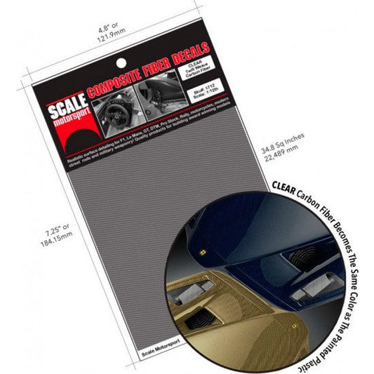 Scale Motorsport 1:12 Carbon Fiber Plain Weave Black on Bronze Metallic Scale Motorsport