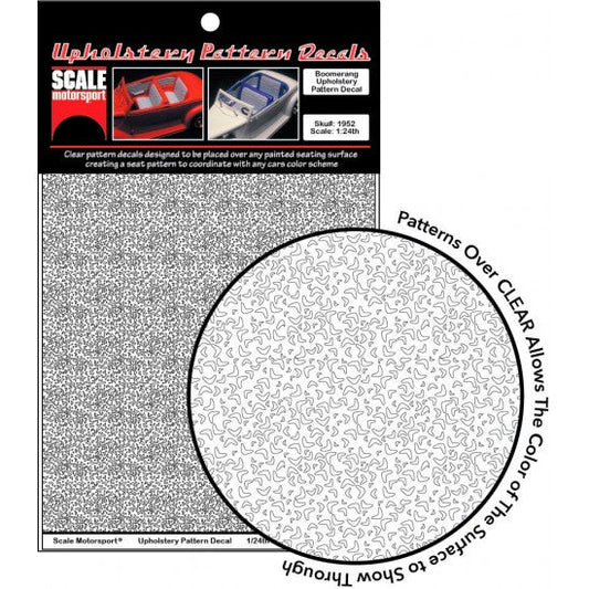 Scale Motorsport 1/24 Boomerang Upholstery Decal Scale Motorsport
