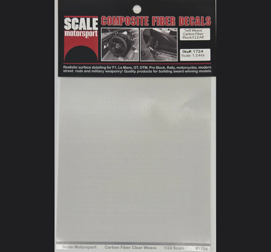 Scale Motorsport Carbon Fiber Diamond Weave CLEAR Decal Series Scale Motorsport