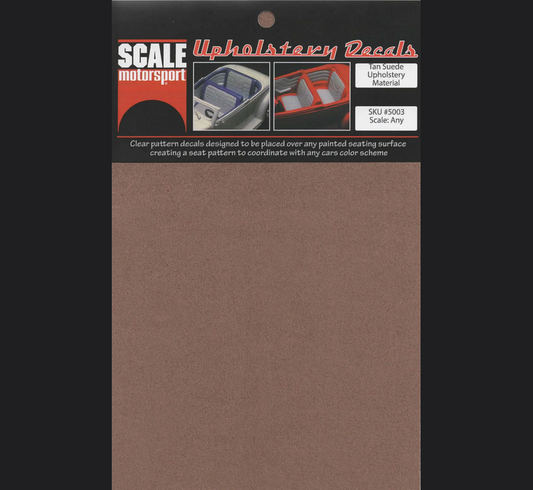 Scale Motorsport Tan Suede Upholstery Material Decal Scale Motorsport