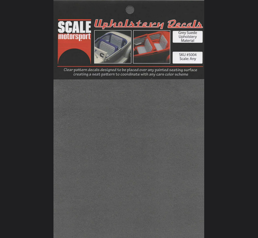 Scale Motorsport Gray Suede Upholstery Material Decals Scale Motorsport