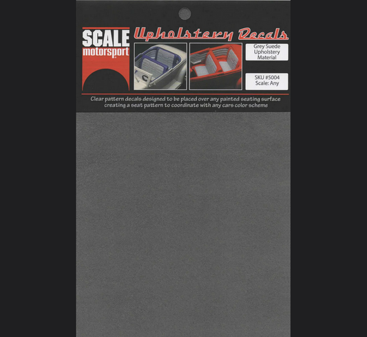 Scale Motorsport Gray Suede Upholstery Material Decals Scale Motorsport