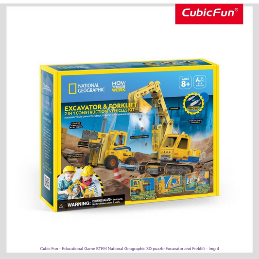 Cubic Fun National Geographic 3D Puzzle Excavator and Forklift Cubic Fun