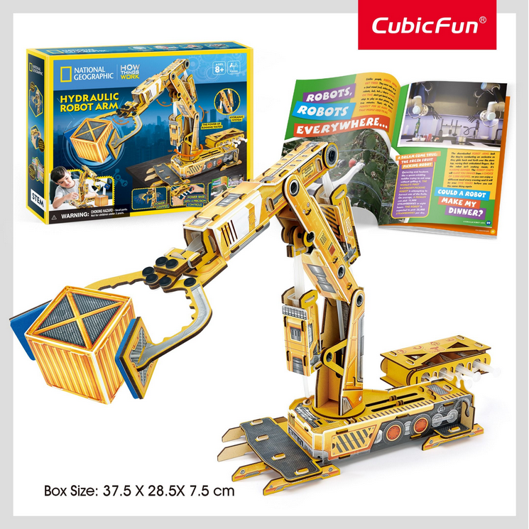 Cubic Fun National Geographic Hydraulic Robot Arm Cubic Fun