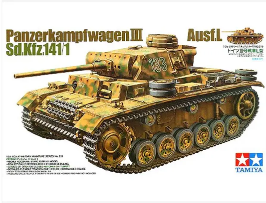 Tamiya 1:35 GERMAN Pz.Kpfw. III Ausf.L Plastic Model Kit