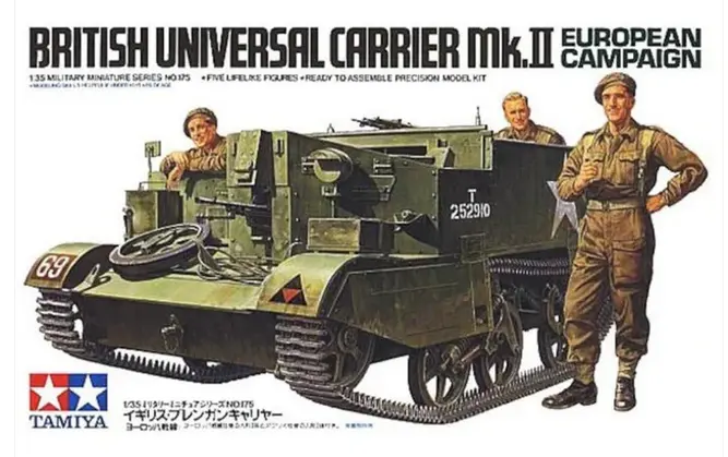 Tamiya 1:35 BRITISH UNIVERSAL CARRIER Mk.II EUROPEAN CAMPAIGN Plastic Model kit