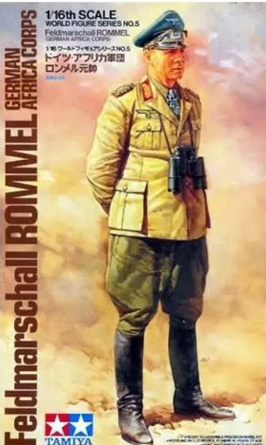 Tamiya 1:16 SCALE Feldmarschall ROMMEL (GERMAN AFRICA CORPS) Plastic Model Kit