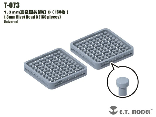 E.T. Model 1.3mm Rivet Head B (160 pieces) E.T. Model