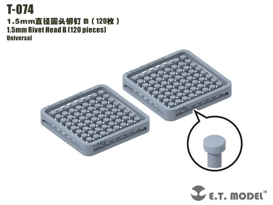 E.T. Model 1.5mm Rivet Head B (120 pieces) E.T. Model