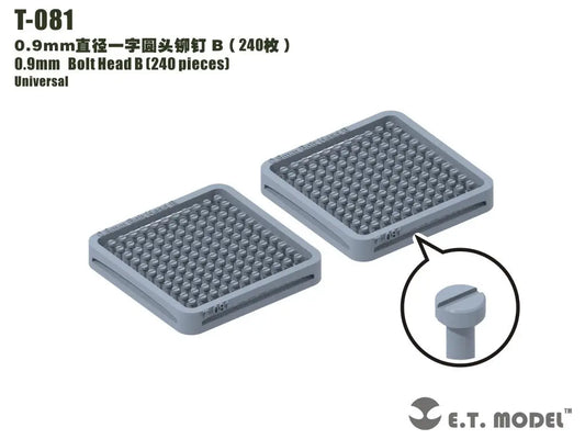 E.T. Model 0.9mm Bolt Head B (240 pieces） E.T. Model