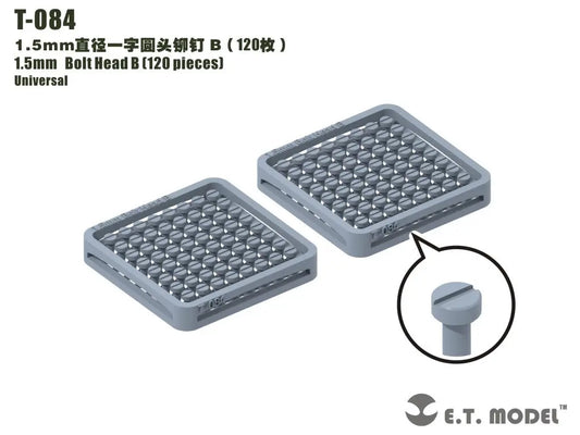 E.T. Model 1.5mm Bolt Head B (120 pieces） E.T. Model