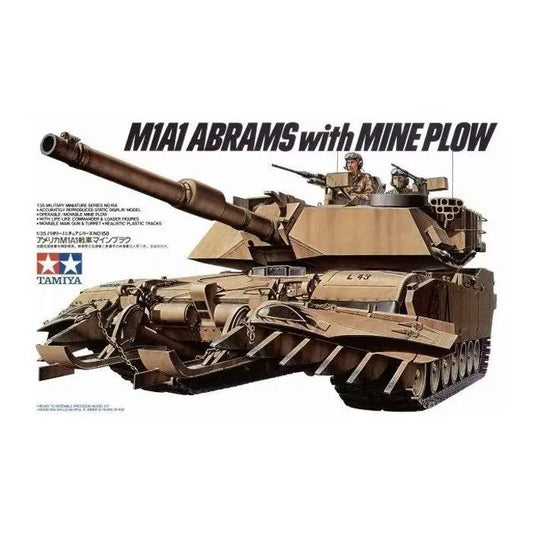 Tamiya 1:35 U.S. M1A1 ABRAMS WITH MINE PLOW Plastic Model kit
