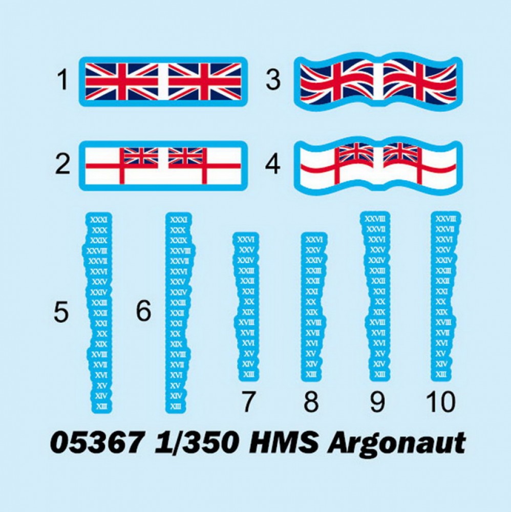 Trumpeter 1/350 HMS Argonaut Plastic Model Kit