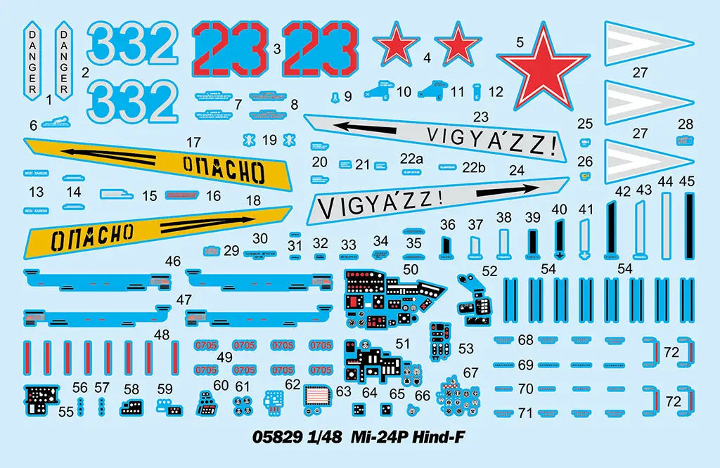 Trumpeter 1/48 Mi-24P Hind-F Plastic Model Kit Trumpeter