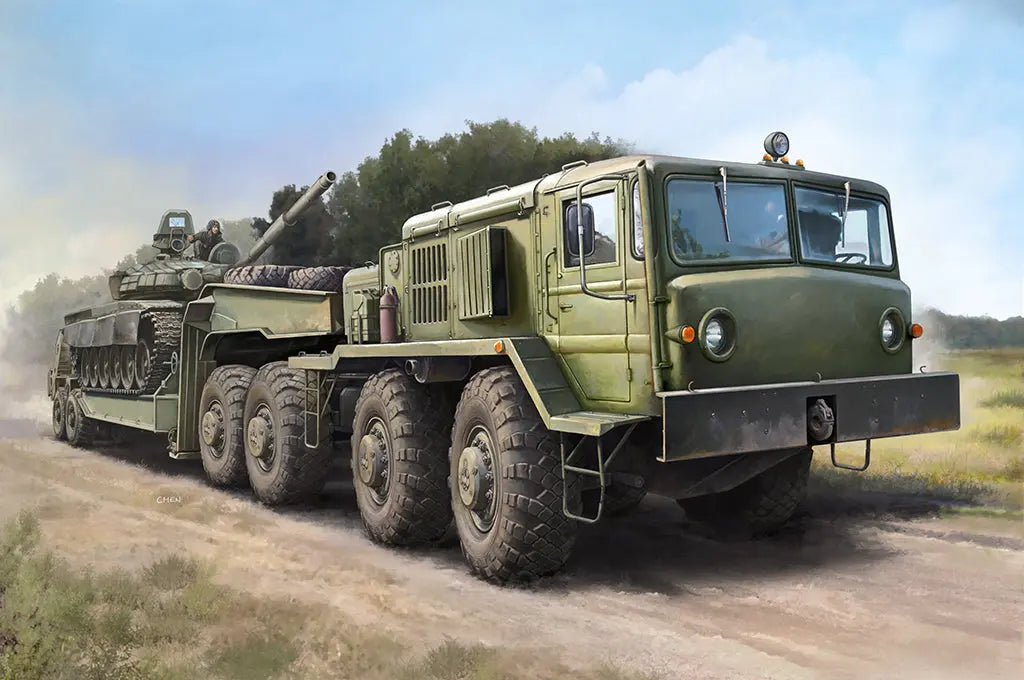 Trumpeter 1/72 MAZ-537G Late Production type with MAZ/ChMZAP-5247G semitrailer Plastic Model Kit Trumpeter