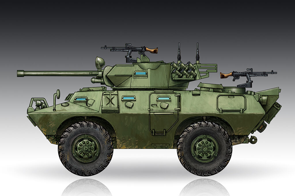 Trumpeter 1/72 LAV-150 APC 90mm Mecar Gun Plastic Model Kit Trumpeter
